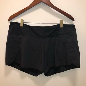 Black lulu lemon athletic shorts